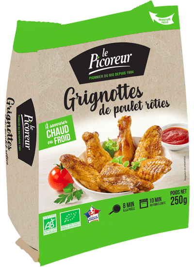 Grignottes de poulet roti bio - Le Picoreur