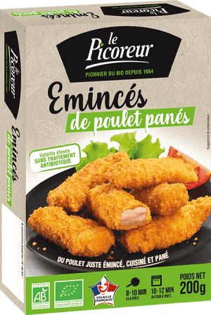 Emincés de poulets panés bio - Le Picoreur