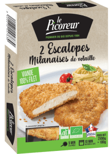 Escalope milanaise de volaille bio - Le Picoreur