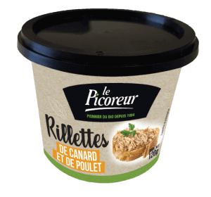 rillettes bio de canard et poulet - Le Picoreur